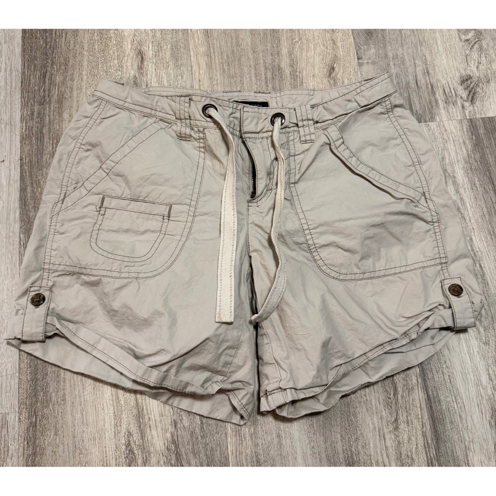 Tommy Hilfiger Womens Khaki Cargo Shorts Drawstring Utility‎ Size 6